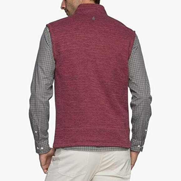 johnnie-O Zip UP Tahoe Woven-Fleece Vest - Rosewood - Picture 5 of 5